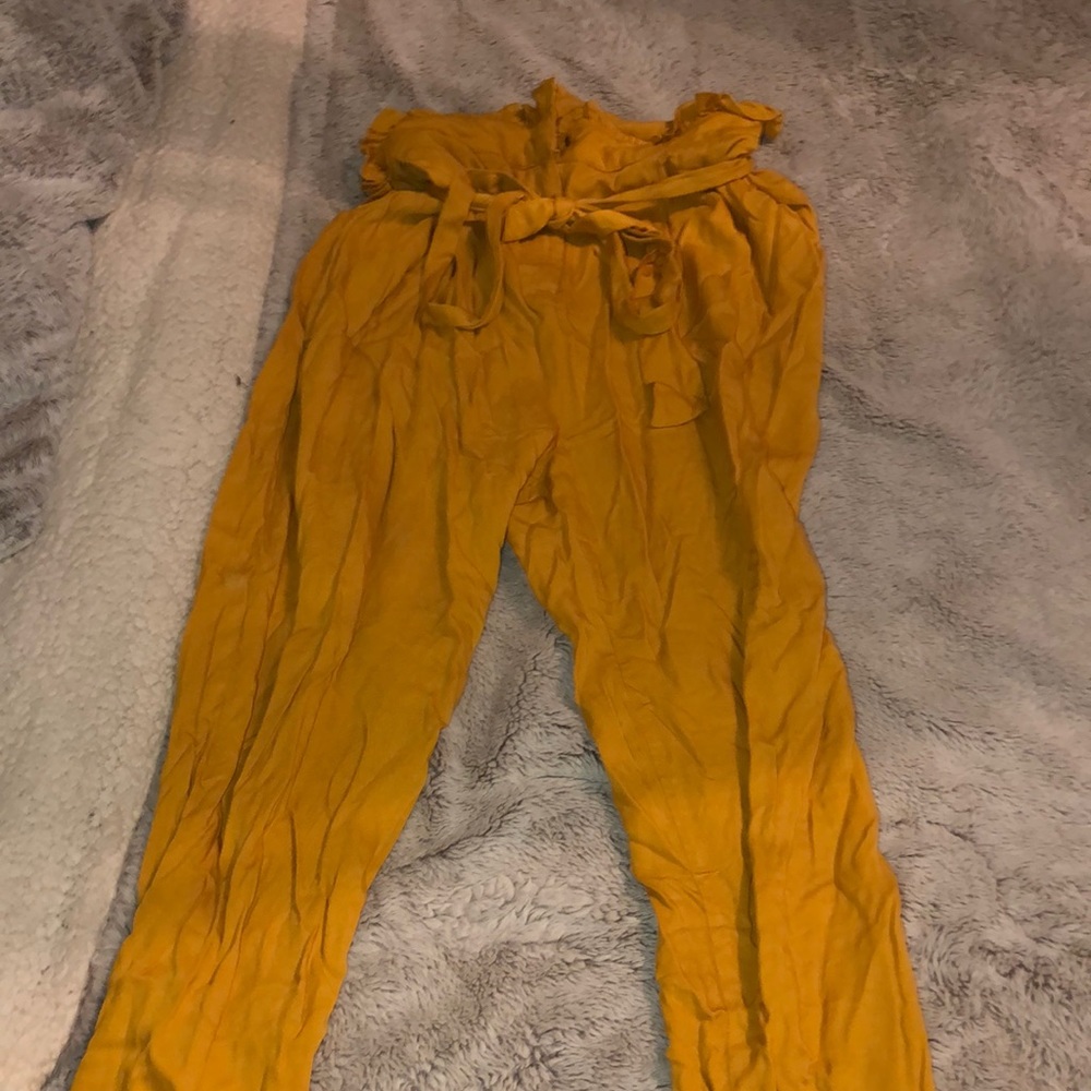 yellow dress up pants